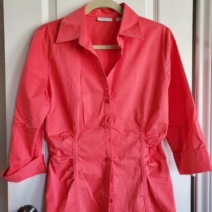 Coral button down